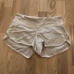 NWOT size 2 white Speed Up shorts 2.5”